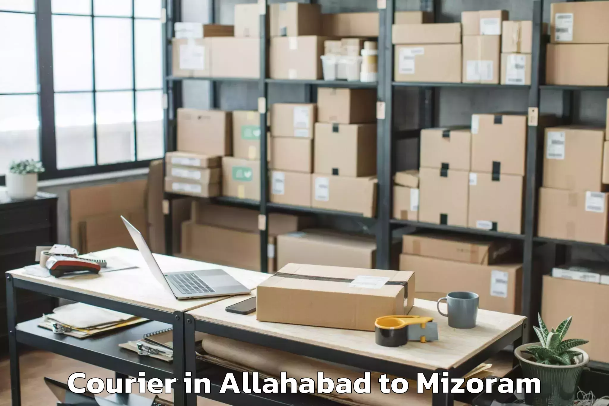 Book Allahabad to North Vanlaiphai Courier Online